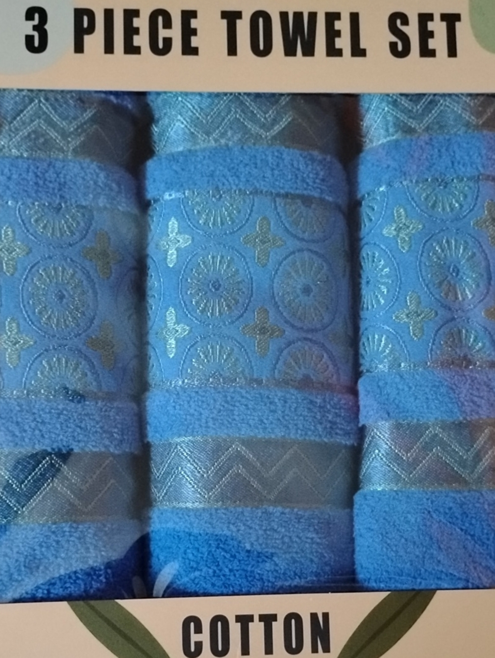 New Balance Light Blue Decorative Cotton Towel Set